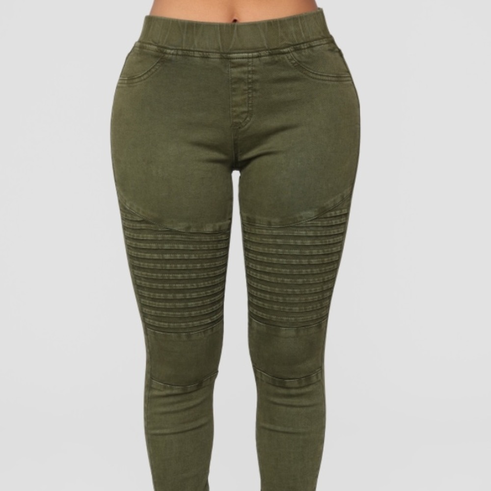 Olive green fashion nova pants